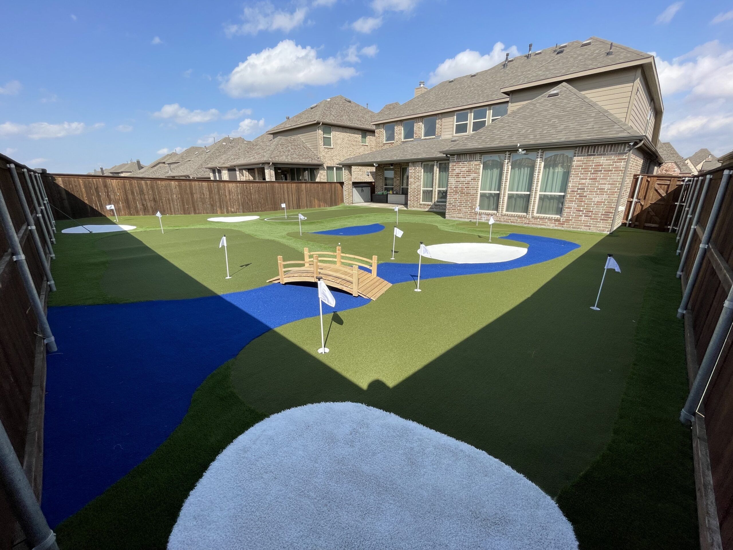 dallas backyard putt putt course and golf greens