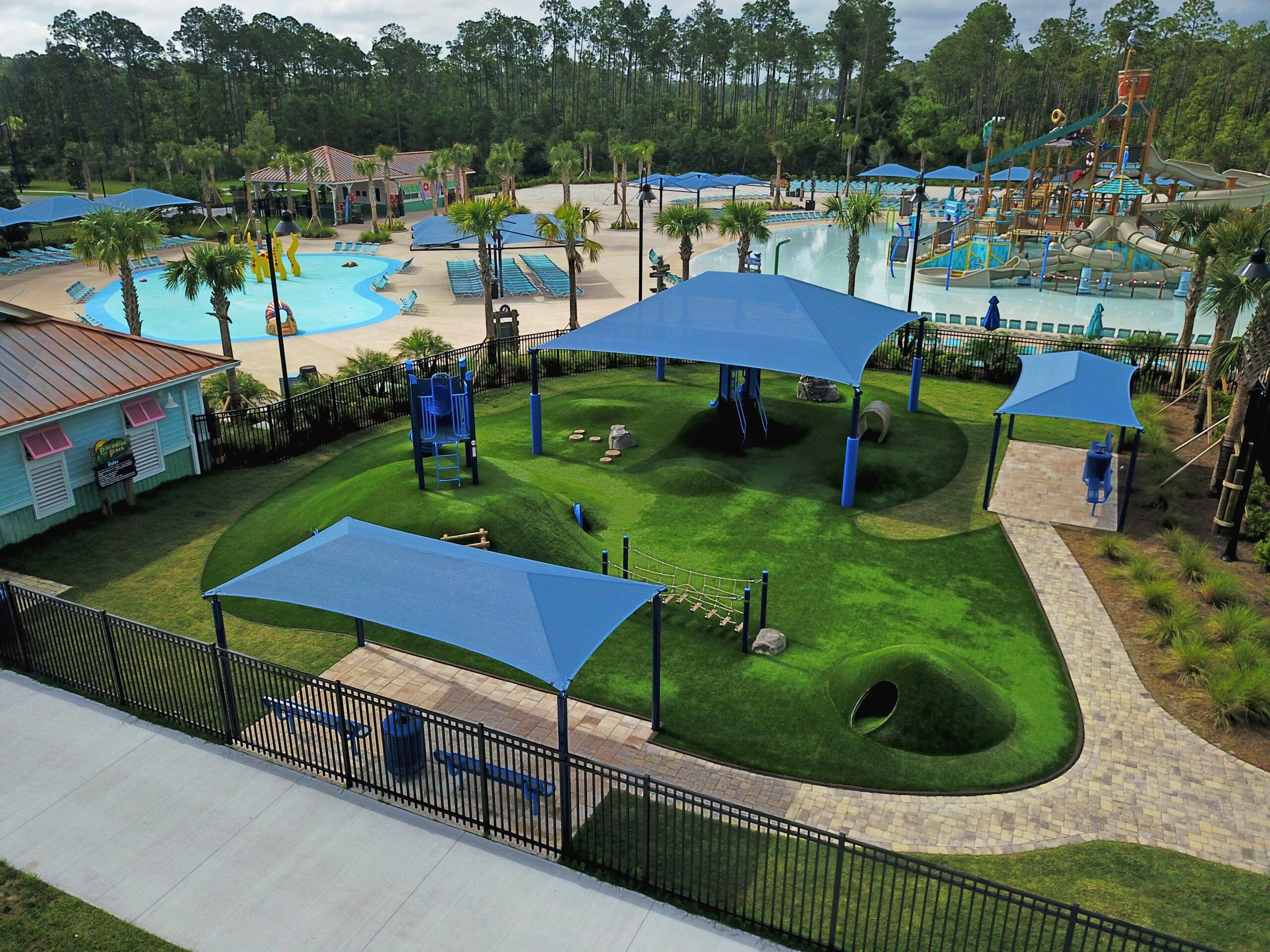 Grass365 offers synthetic grass for playgrounds.