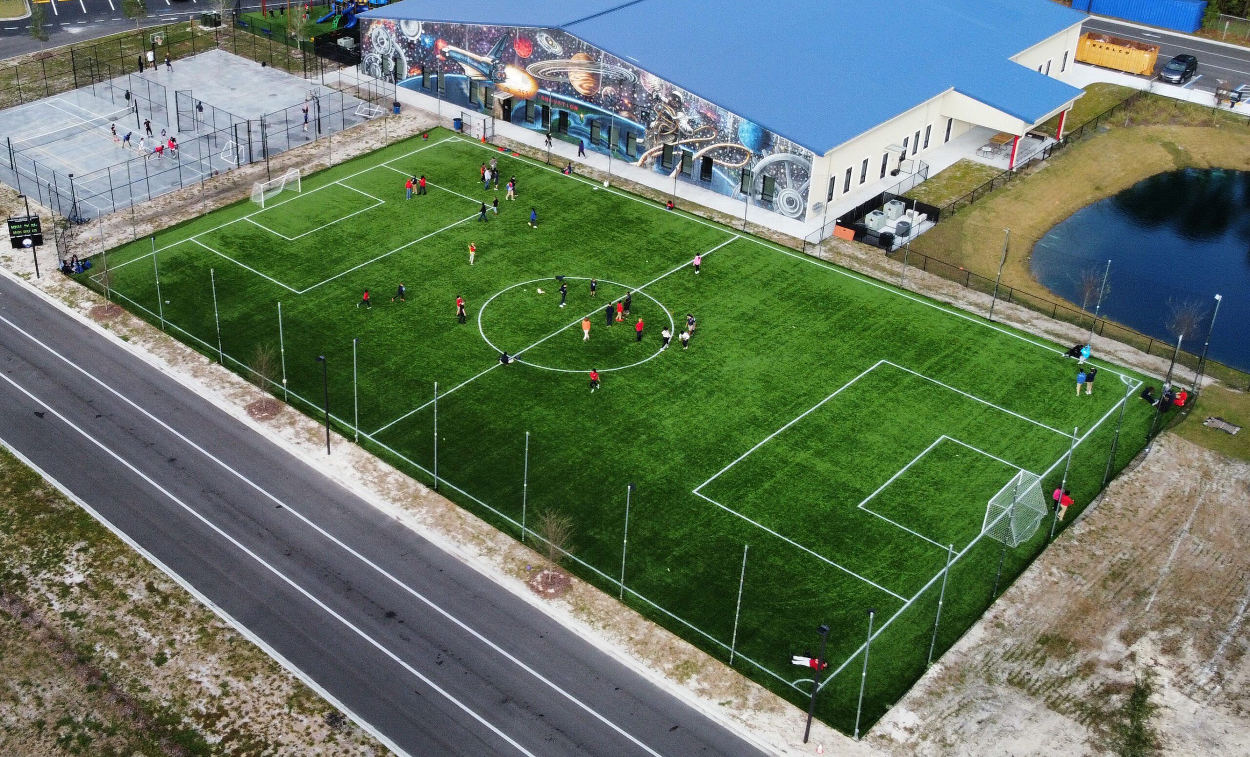Grass365 offers synthetic grass for sports fields.