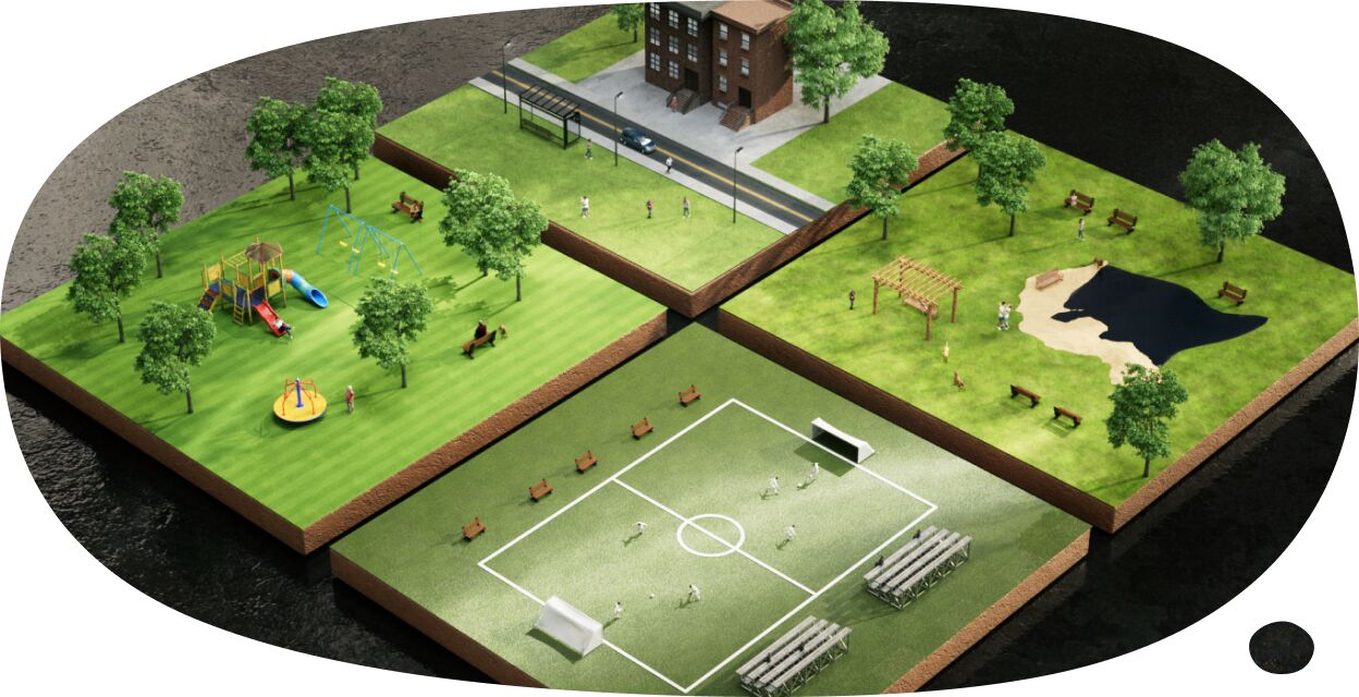 Our design goal is to provide a beautiful synthetic grass solution.