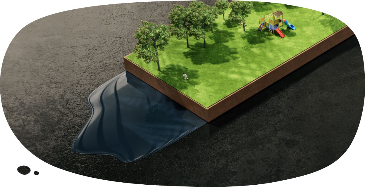 We develop water management systems to handle synthetic grass drainage.