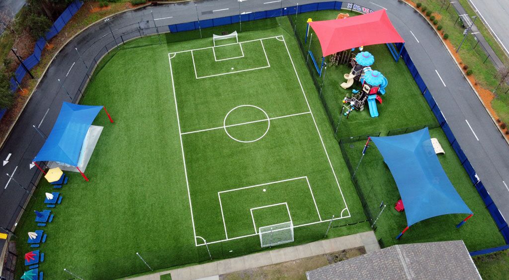 School Playground with Soccer Field