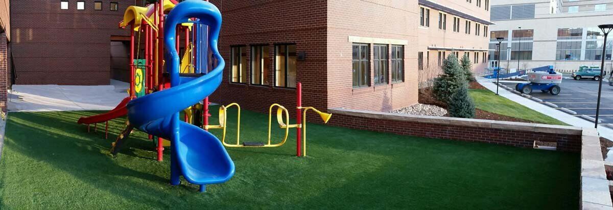 Playground Artificial Turf Installation