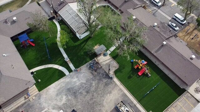 Denver Artificial Turf Playground Drone