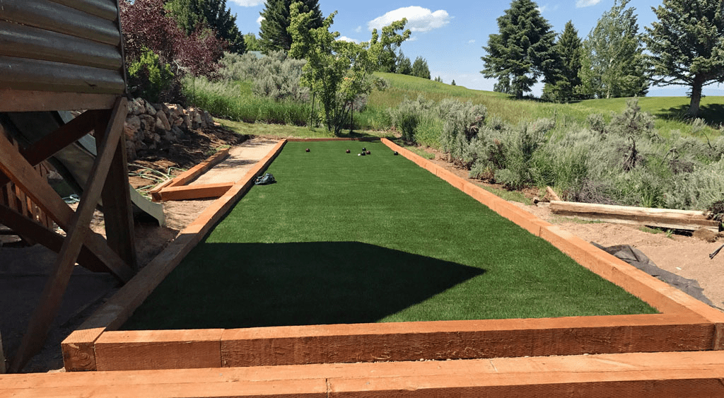 Backyard Artificial Turf Bocce Court Salt Lake City